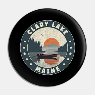 Clary Lake Maine Sunset Pin