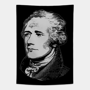 ALexander Hamilton Black and White Tapestry