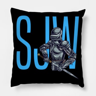 SJW Social Justice Warrior Badass Feminist Design Pillow