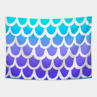 Blue and Purple Mermaid Scales Tapestry