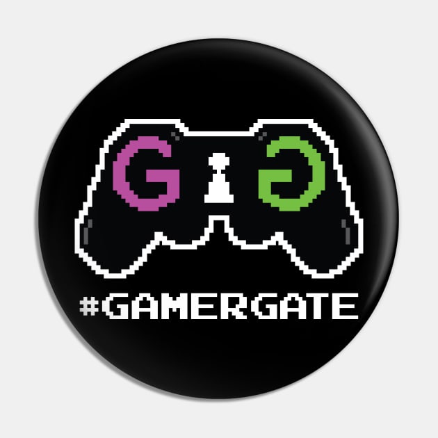 #GamerGate 8 Bit Controller Logo Pin by UnluckyDevil