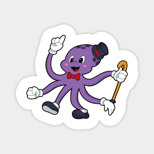 Octopus as Magician with Hat Magnet