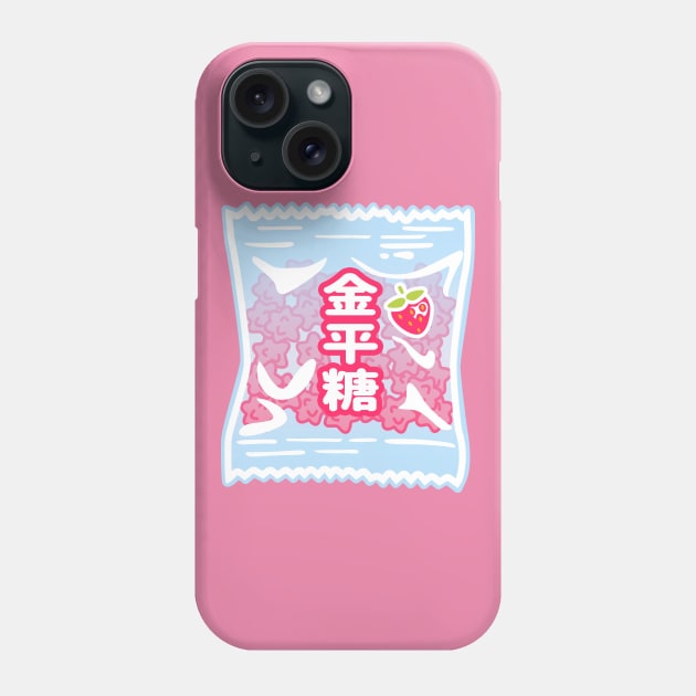 Konpeito - Sweet Japanese Candy Strawberry Pack Phone Case by NOSSIKKO