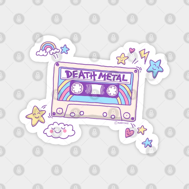 Death Metal Cassette Tape Magnet by robotface