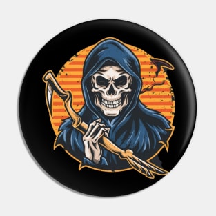 Grim Reaper Tattoo - Embrace the Shadows with Death's Embrace Ink Pin