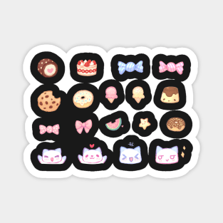 Pastel Set 3 - Sweets and cats Magnet