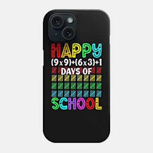 Happy 100 Days Of School Math Teacher 100th Day Of School Phone Case