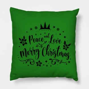 Peace and love merry Christmas Pillow