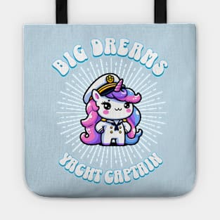 Big Dreams Yacht Captain Unicorn Ocean Edition Tote