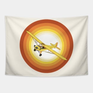 Piper Cub Sunset Tapestry