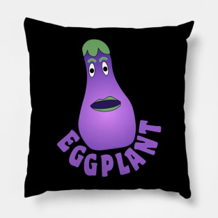 Eggplant Text Pillow