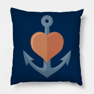 Anchor with Heart Pillow