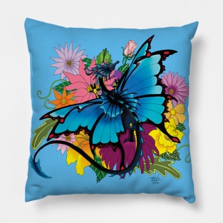 Dragon Butterfly Pillow