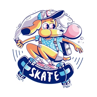 dog skater with gum T-Shirt