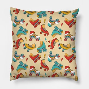 Retro Roller Boots Pattern Pillow