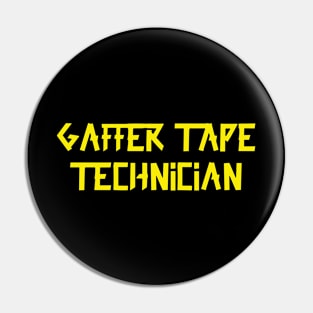 Gaffer tape technician Yellow Tape Pin