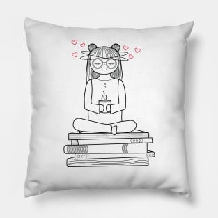 Book Lover  Art Pillow