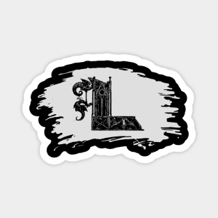 Gothic letter L – Alphabet typography Magnet