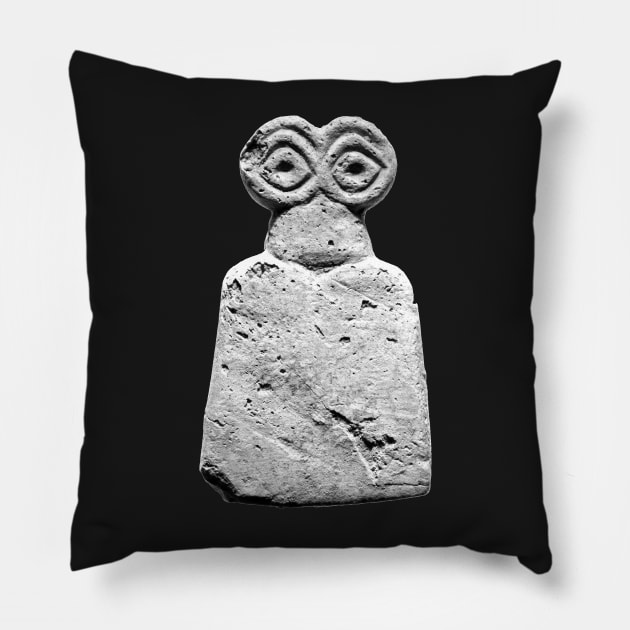 Meet your Eyedols b/w Pillow by nadegata