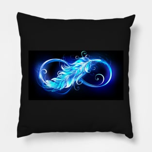 Fiery Symbol of Infinity with Feather Pillow