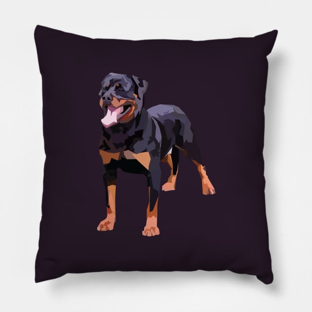 Rottweiler Pillow by IIsEggs