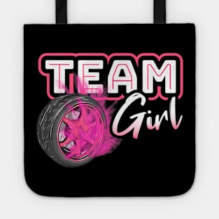 Gender Reveal Team Girl Burnouts Baby Shower Party Gift Idea Tote