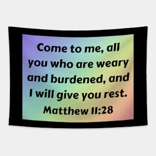 Bible Verse Matthew 11:28 Tapestry