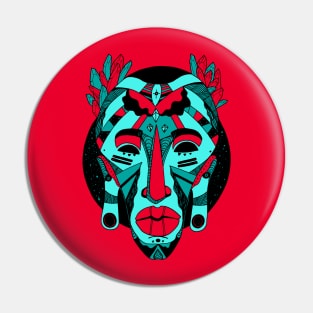 Turqred African Mask 1 Pin