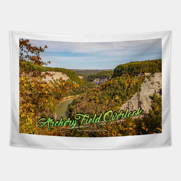 Archery Field Overlook Letchworth State Park New York Tapestry by Gestalt Imagery