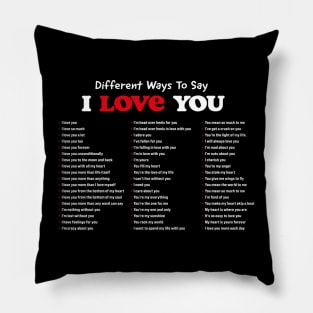 different ways to say i love you Pillow