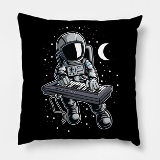 Astronaut Playing Keyboard Piano Pillow
