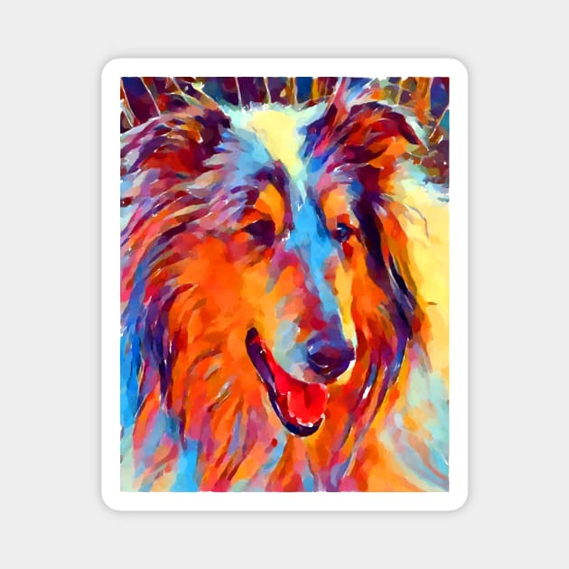 Collie Watercolor Magnet by Shrenk