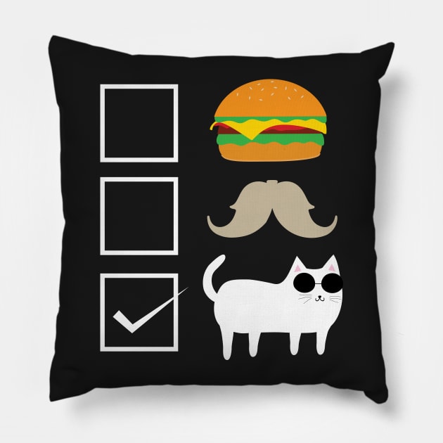 Burger Beard Cat Pillow by catees93