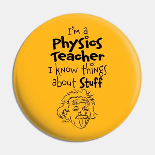 Physics Teacher-black Pin