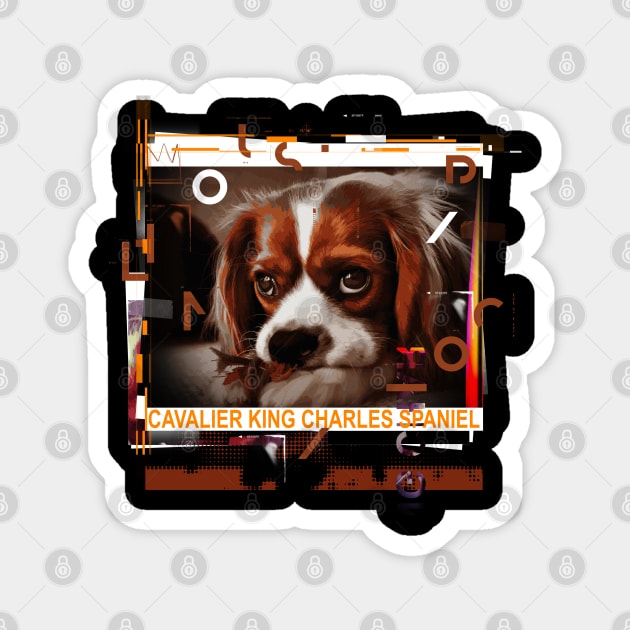 Cavalier King Charles Spaniel Dog Magnet by remixer2020