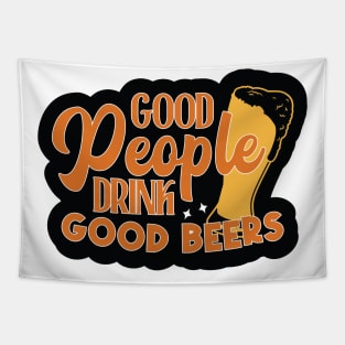 Good People Drink Good Beer Tapestry