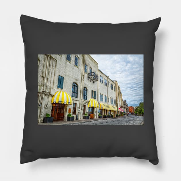 River Street Savannah Georgia Pillow by Gestalt Imagery