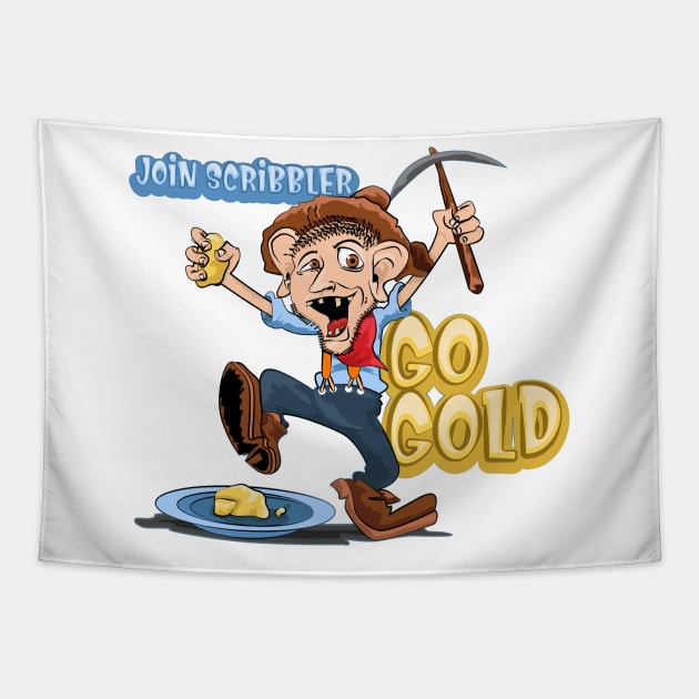 Join Scribbler and Go Gold by John Mariano Tapestry by scribbler1974