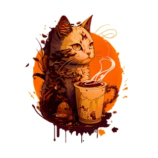 Cat and coffee T-Shirt