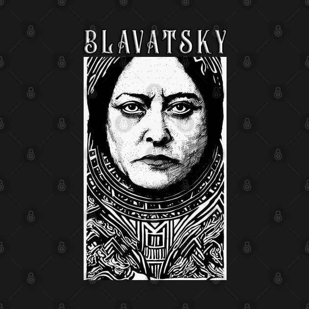 Madame Helena P Blavatsky Esoteric Blockprint Design by AltrusianGrace