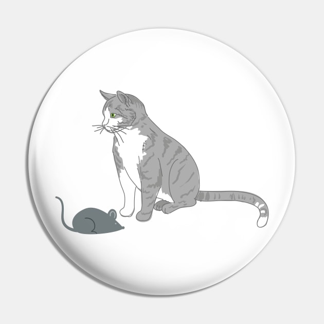 Cat and Mouse Pin by SWON Design