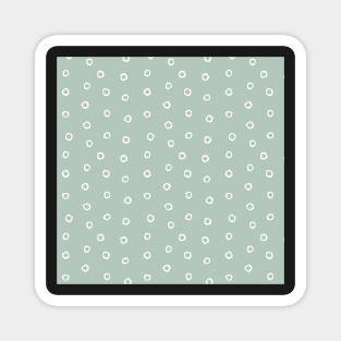 GREEN AND WHITE DOTTED VINTAGE RETRO Magnet