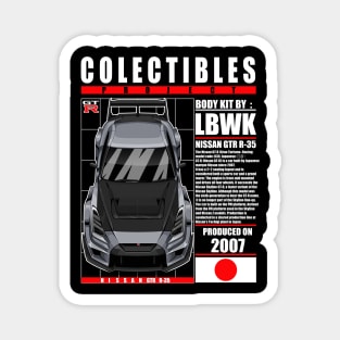 JDM LBWK  NISSAN GTR R-35 METALIC SILVER Magnet