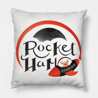 Rocket Ham Circle Logo (No Outline) Pillow