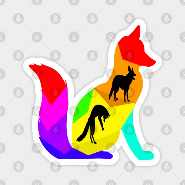 Colorful fox Magnet by MariRiUA