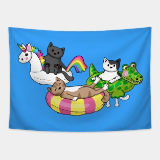 Pool Cats Tapestry