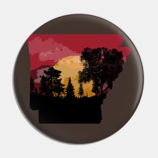 Arkansas Sunset (NO distress) Pin