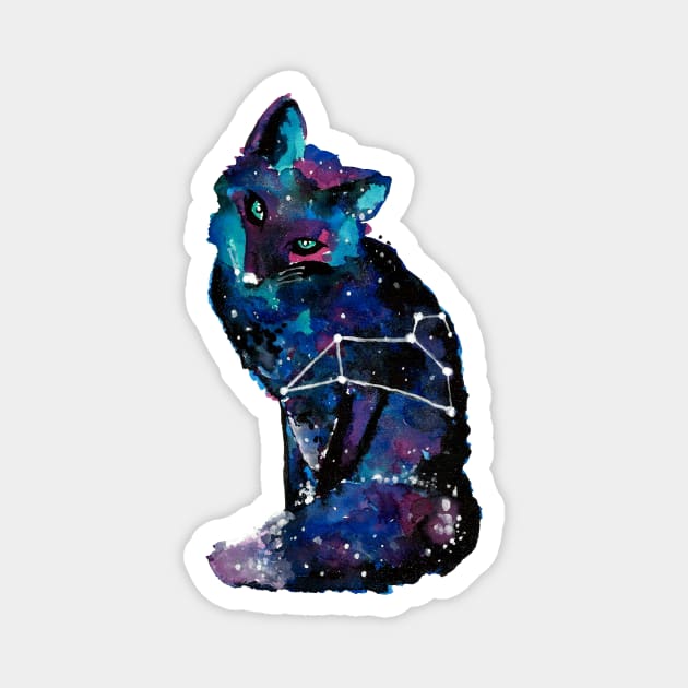 Cosmic Fox Magnet by Nick Kask