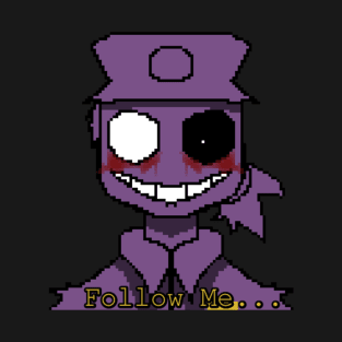 Purple Guy Follow Me Pixle T-Shirt