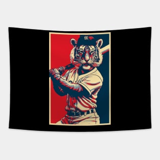 Baseball Tiger HOPE Tapestry